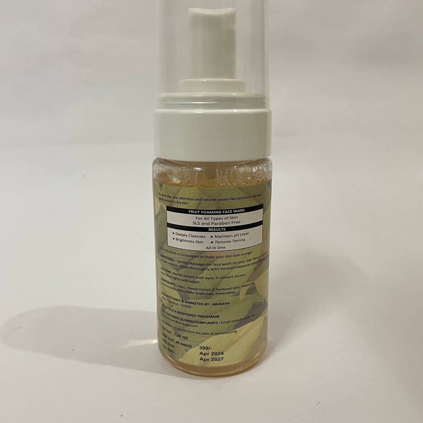 FRUIT FOAMING FACE WASH - 120ml